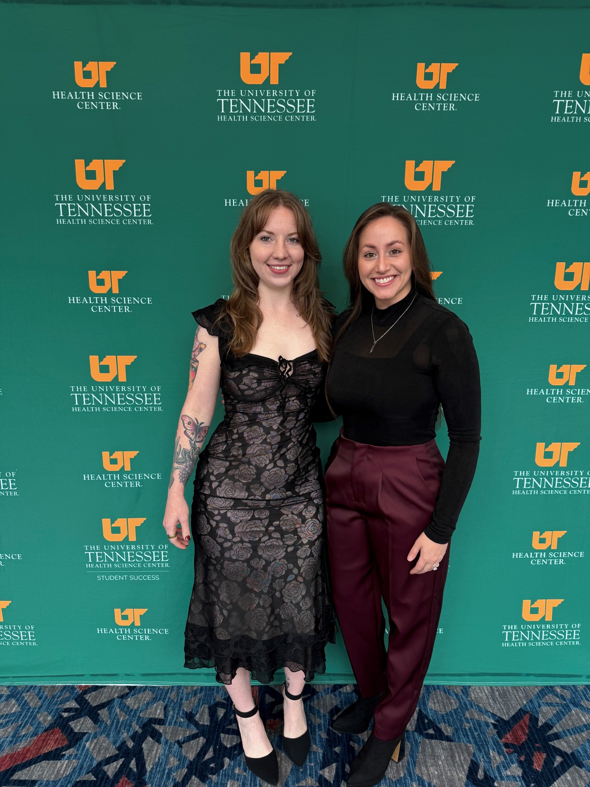 Evy Stradley posing with several friends at UTHSC
