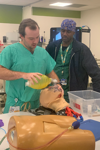 Residents in an operating room setting