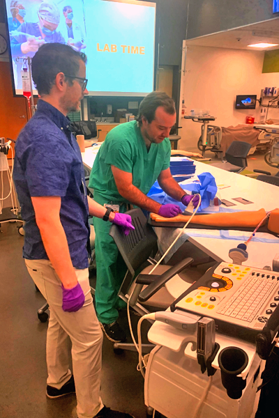 Residents in an operating room setting