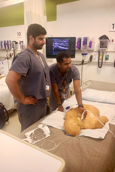 Residents in an operating room setting