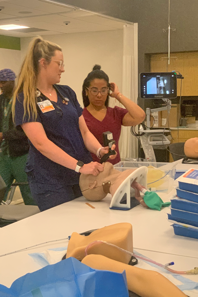 Residents in an operating room setting