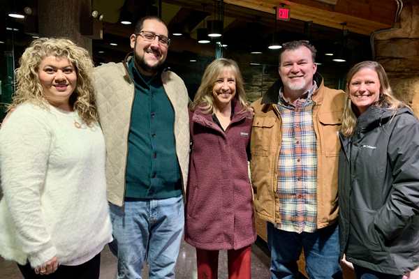 5 faculty at the holiday party