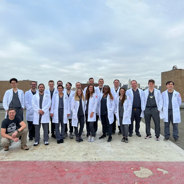 Residents on the top of the building (helipad)