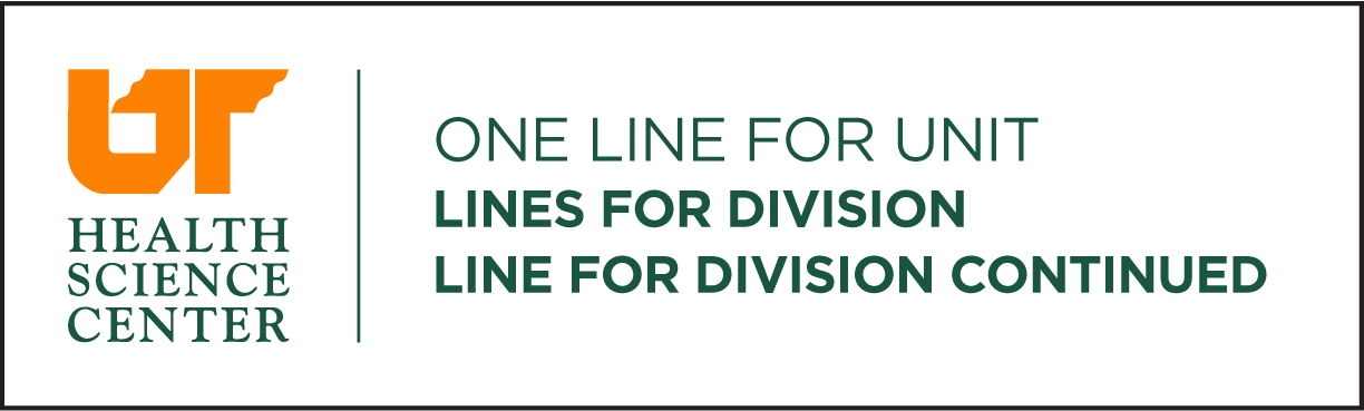 Example of a Department/Office Main Lobby Sign with a single line for unit, with lines for divisions.