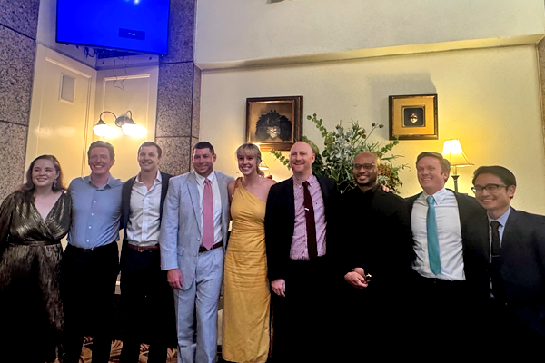 Group posing at the 2025 graduation venue