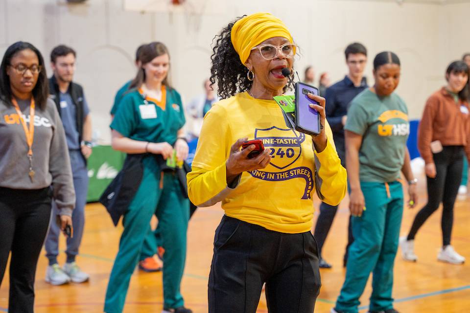 Line dancing at the Health Hub.