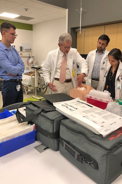 Dr. Weir and fellows at the bone simulation session