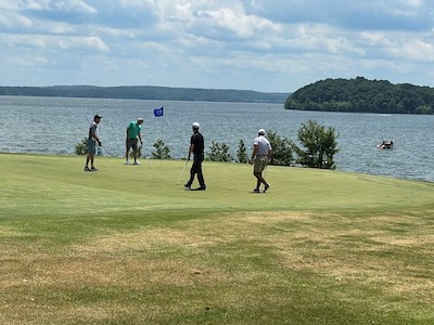 Residents at the golf tournament