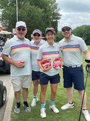 Residents at the golf tournament