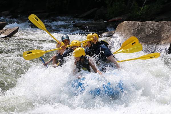 residents white water rafting