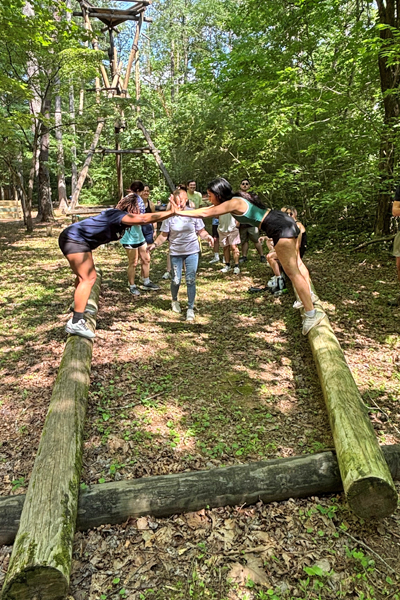 Resident in an outdoor training exercise