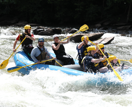 residents rafting