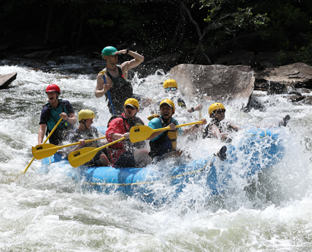 residents rafting