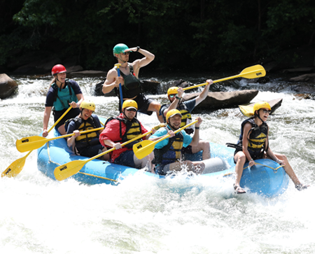 residents rafting