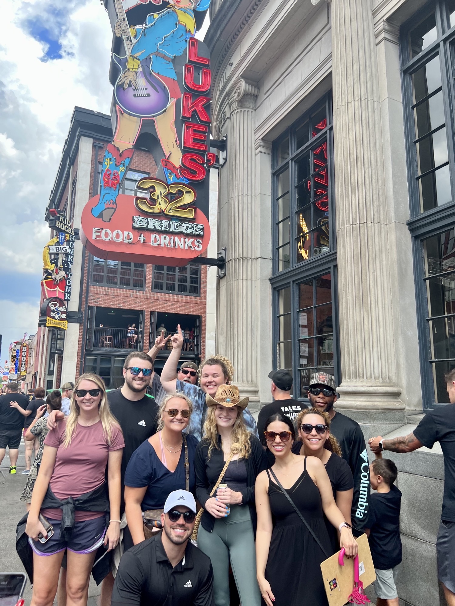 Group of residents in the streets of Nashville