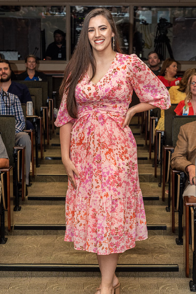 Resident in graduation audience aisle