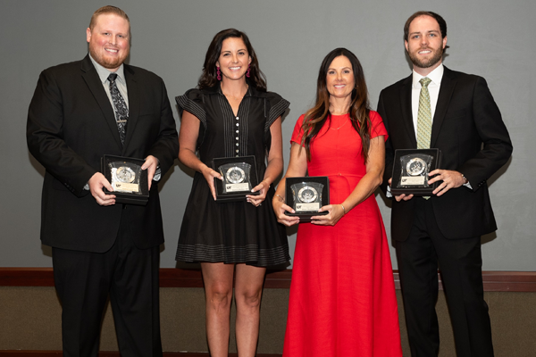 Residents with awards at graduation