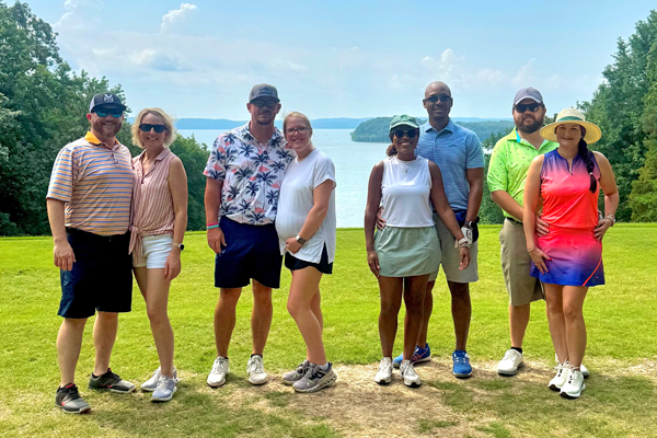 Residents on a golf course