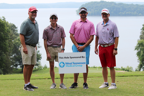 Male residents on a golf course