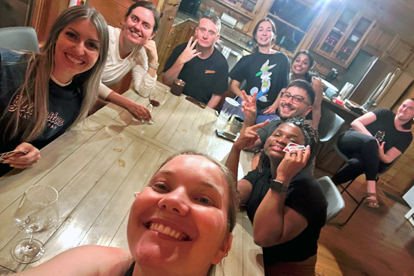 Group of residents at sitting at a table at Ocoee