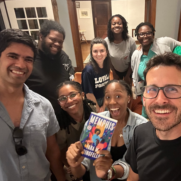 Group of residents and faculty at the book club