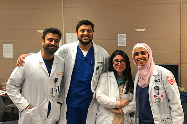 group photo in hospital