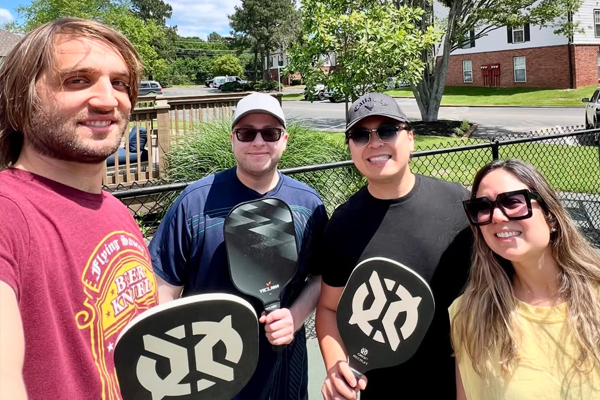 Fellows outdoors on a sunny day