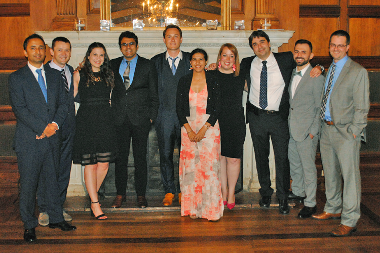 Faculty and fellows at graduation