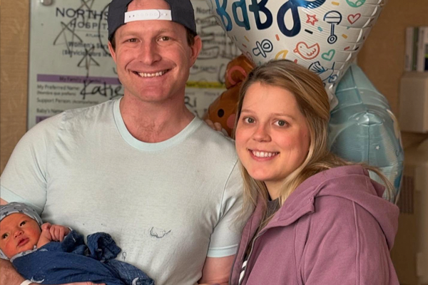 Residents with new baby